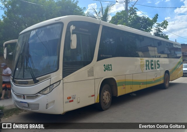 Reis Turismo 3463 na cidade de Piúma, Espírito Santo, Brasil, por Everton Costa Goltara. Número da foto: #10890582.