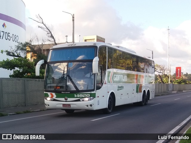 Empresa Gontijo de Transportes 14820 na cidade de Maceió, Alagoas, Brasil, por Luiz Fernando. ID da foto: 10891144.