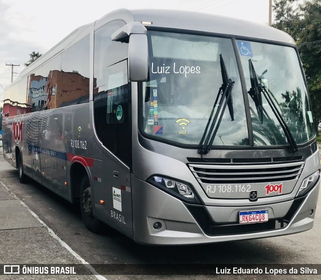 Auto Viação 1001 RJ 108.1162 na cidade de Niterói, Rio de Janeiro, Brasil, por Luiz Eduardo Lopes da Silva. Número da foto: #10890077.