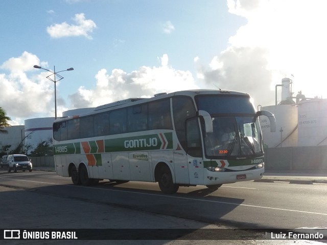 Empresa Gontijo de Transportes 14885 na cidade de Maceió, Alagoas, Brasil, por Luiz Fernando. ID da foto: 10891211.