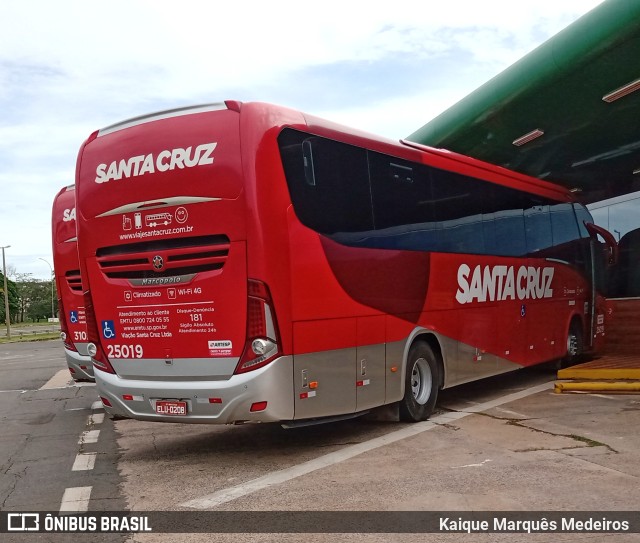 Viação Santa Cruz 25019 na cidade de Mogi Mirim, São Paulo, Brasil, por Kaique Marquês Medeiros . ID da foto: 10891620.