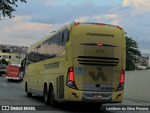 Viação Itapemirim 60715 na cidade de Caruaru, Pernambuco, Brasil, por Lenilson da Silva Pessoa. ID da foto: 10894300.