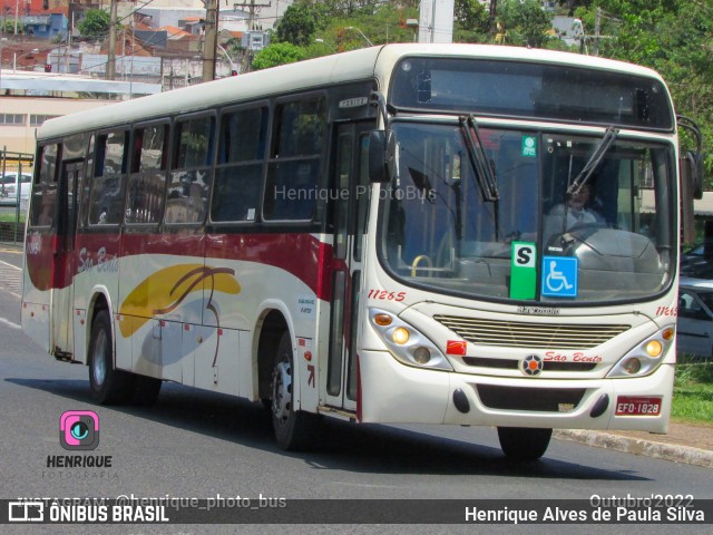 Viação São Bento Ribeirão Preto 11265 na cidade de Ribeirão Preto, São Paulo, Brasil, por Henrique Alves de Paula Silva. ID da foto: 10893484.