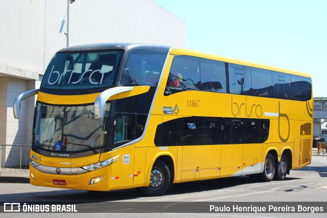 Brisa Ônibus 11867 na cidade de Rio de Janeiro, Rio de Janeiro, Brasil, por Paulo Henrique Pereira Borges. Número da foto: #10894487.