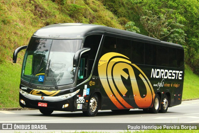 Expresso Nordeste 5290 na cidade de Piraí, Rio de Janeiro, Brasil, por Paulo Henrique Pereira Borges. ID da foto: 10894341.