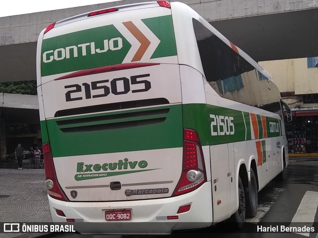 Empresa Gontijo de Transportes 21505 na cidade de Belo Horizonte, Minas Gerais, Brasil, por Hariel Bernades. ID da foto: 10893869.