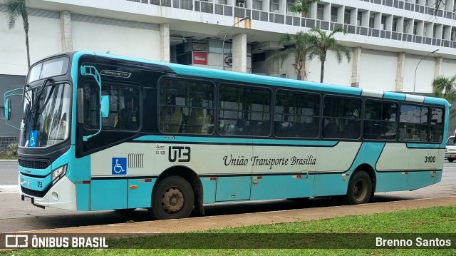 UTB - União Transporte Brasília 3100 na cidade de Brasília, Distrito Federal, Brasil, por Brenno Santos. ID da foto: 10893836.