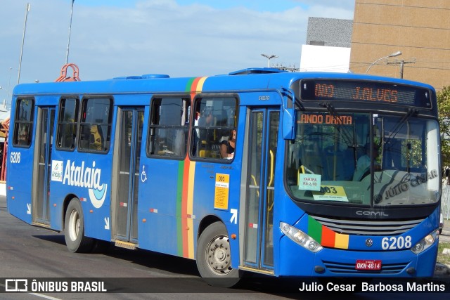 Viação Atalaia Transportes 6208 na cidade de Aracaju, Sergipe, Brasil, por Julio Cesar  Barbosa Martins. ID da foto: 10896182.