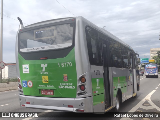 Transcooper > Norte Buss 1 6770 na cidade de São Paulo, São Paulo, Brasil, por Rafael Lopes de Oliveira. Número da foto: #10895907.