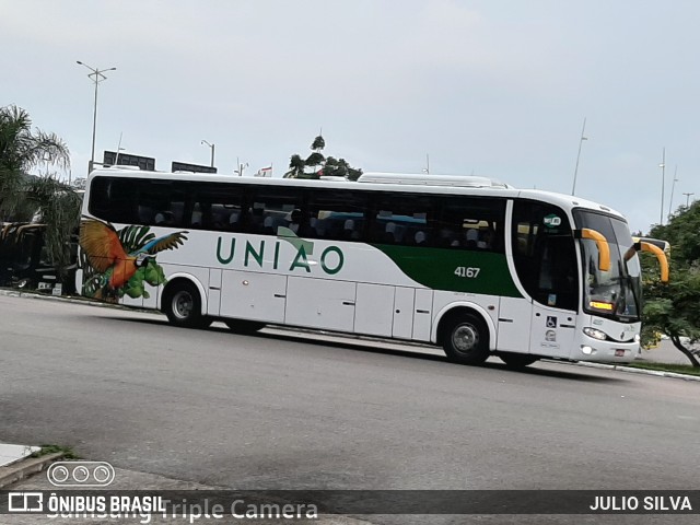 Empresa União de Transportes 4167 na cidade de Florianópolis, Santa Catarina, Brasil, por JULIO SILVA. ID da foto: 10896005.