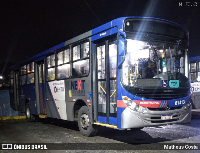 Next Mobilidade - ABC Sistema de Transporte 81.413 na cidade de São Bernardo do Campo, São Paulo, Brasil, por Matheus Costa. ID da foto: 10897641.