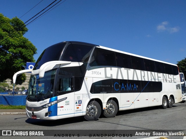 Auto Viação Catarinense 319304 na cidade de São Paulo, São Paulo, Brasil, por Andrey  Soares Vassão. ID da foto: 10897320.