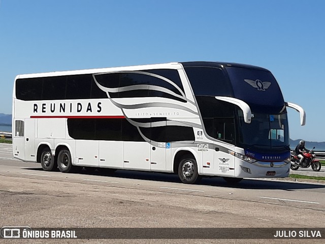 Reunidas Transportes Coletivos 38802 na cidade de Florianópolis, Santa Catarina, Brasil, por JULIO SILVA. Número da foto: #10896094.