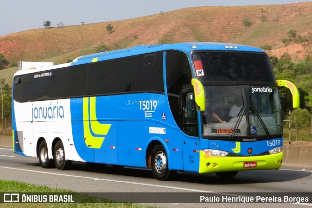 Januária Transporte e Turismo 15019 na cidade de Aparecida, São Paulo, Brasil, por Paulo Henrique Pereira Borges. Número da foto: #10898380.