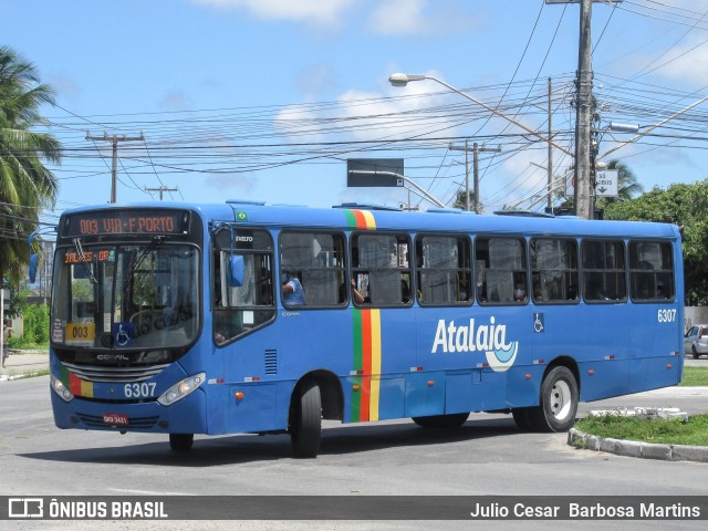 Viação Atalaia Transportes 6307 na cidade de Aracaju, Sergipe, Brasil, por Julio Cesar  Barbosa Martins. Número da foto: #10896186.