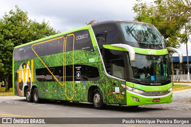 UTIL - União Transporte Interestadual de Luxo 18401 na cidade de Juiz de Fora, Minas Gerais, Brasil, por Paulo Henrique Pereira Borges. Número da foto: #10898330.
