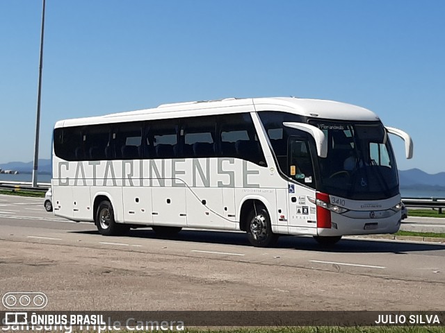 Auto Viação Catarinense 3410 na cidade de Florianópolis, Santa Catarina, Brasil, por JULIO SILVA. Número da foto: #10896081.