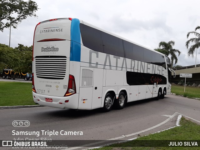 Auto Viação Catarinense 3707 na cidade de Florianópolis, Santa Catarina, Brasil, por JULIO SILVA. ID da foto: 10895991.