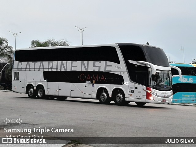 Auto Viação Catarinense 3704 na cidade de Florianópolis, Santa Catarina, Brasil, por JULIO SILVA. ID da foto: 10896009.