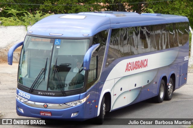 Viação Águia Branca 26520 na cidade de Aracaju, Sergipe, Brasil, por Julio Cesar  Barbosa Martins. ID da foto: 10896150.