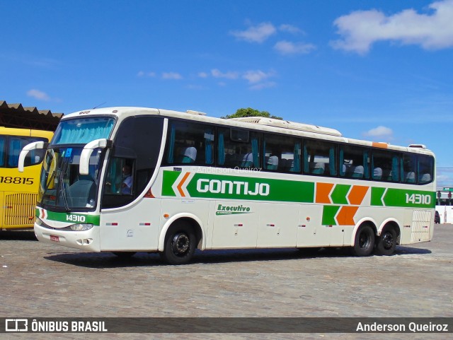 Empresa Gontijo de Transportes 14310 na cidade de Vitória da Conquista, Bahia, Brasil, por Anderson Queiroz. ID da foto: 10897779.