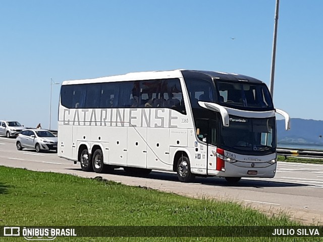 Auto Viação Catarinense 3383 na cidade de Florianópolis, Santa Catarina, Brasil, por JULIO SILVA. Número da foto: #10901185.