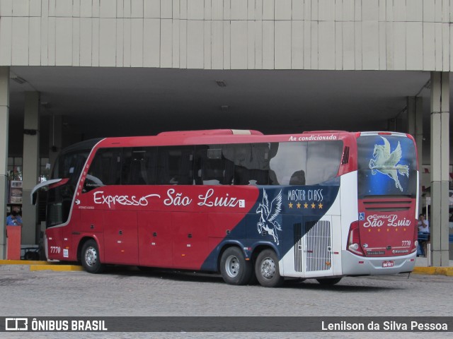 Expresso São Luiz 7770 na cidade de Caruaru, Pernambuco, Brasil, por Lenilson da Silva Pessoa. ID da foto: 10901262.