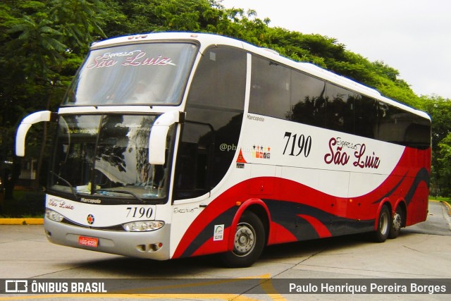 Expresso São Luiz 7190 na cidade de São Paulo, São Paulo, Brasil, por Paulo Henrique Pereira Borges. ID da foto: 10901041.