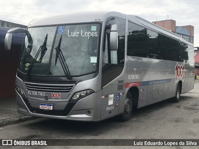 Auto Viação 1001 RJ 108.1163 na cidade de Niterói, Rio de Janeiro, Brasil, por Luiz Eduardo Lopes da Silva. ID da foto: 10900539.