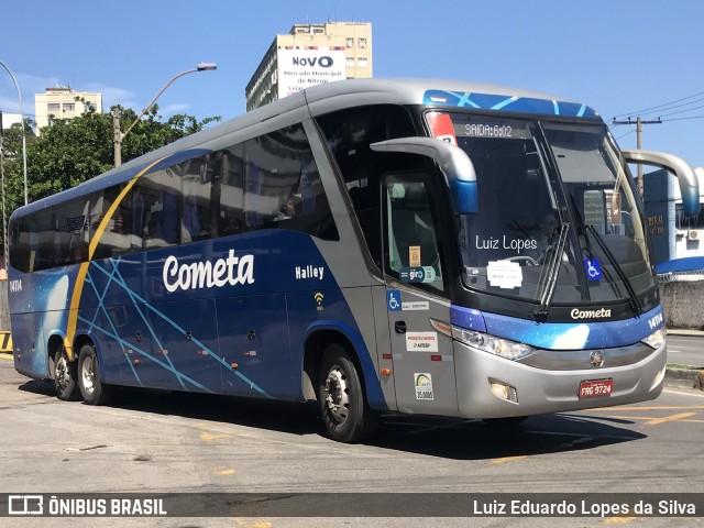 Viação Cometa 14114 na cidade de Niterói, Rio de Janeiro, Brasil, por Luiz Eduardo Lopes da Silva. ID da foto: 10903557.