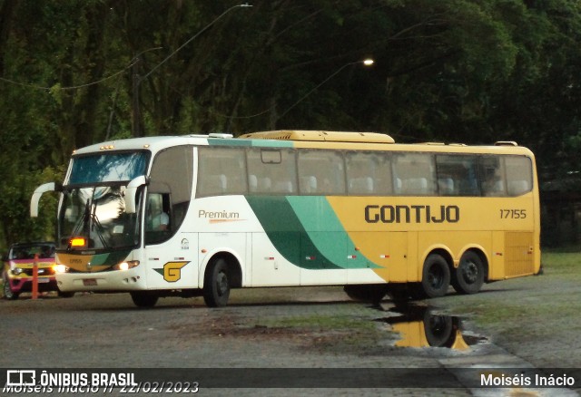 Empresa Gontijo de Transportes 17155 na cidade de Cubatão, São Paulo, Brasil, por Moiséis Inácio. ID da foto: 10903219.