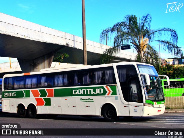 Empresa Gontijo de Transportes 21015 na cidade de Belo Horizonte, Minas Gerais, Brasil, por César Ônibus. ID da foto: 10901990.