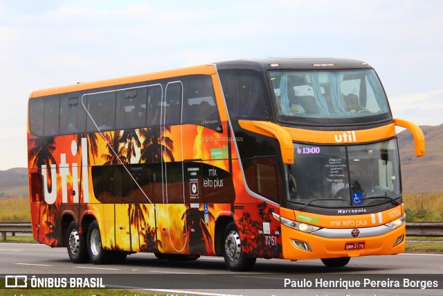 UTIL - União Transporte Interestadual de Luxo 11751 na cidade de Porto Real, Rio de Janeiro, Brasil, por Paulo Henrique Pereira Borges. ID da foto: 10903480.