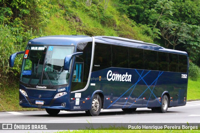 Viação Cometa 721521 na cidade de Piraí, Rio de Janeiro, Brasil, por Paulo Henrique Pereira Borges. ID da foto: 10903597.