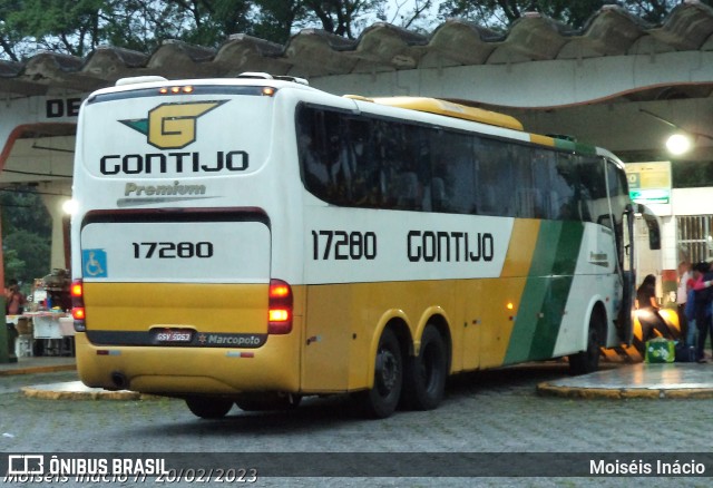 Empresa Gontijo de Transportes 17280 na cidade de Cubatão, São Paulo, Brasil, por Moiséis Inácio. ID da foto: 10902973.