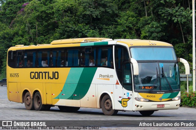 Empresa Gontijo de Transportes 16055 na cidade de Manhuaçu, Minas Gerais, Brasil, por Athos Lauriano do Prado. ID da foto: 10903037.