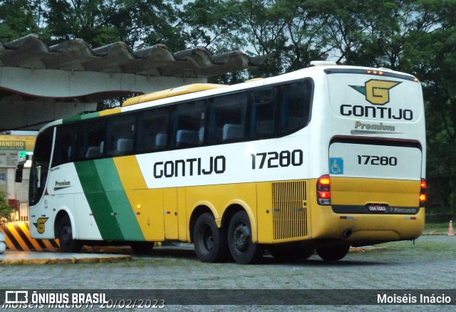 Empresa Gontijo de Transportes 17280 na cidade de Cubatão, São Paulo, Brasil, por Moiséis Inácio. ID da foto: 10903229.