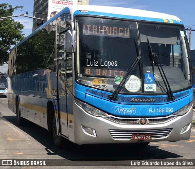 Viação Nossa Senhora do Amparo RJ 186.099 na cidade de Niterói, Rio de Janeiro, Brasil, por Luiz Eduardo Lopes da Silva. Número da foto: #10904695.