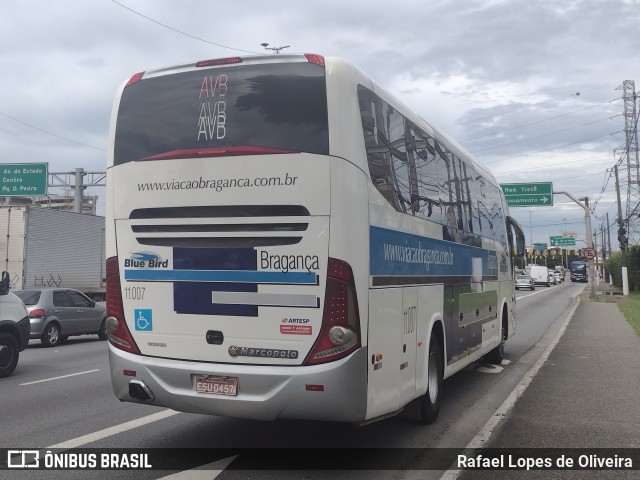 Auto Viação Bragança 11007 na cidade de São Paulo, São Paulo, Brasil, por Rafael Lopes de Oliveira. ID da foto: 10905551.