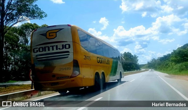 Empresa Gontijo de Transportes 21415 na cidade de Igaratinga, Minas Gerais, Brasil, por Hariel Bernades. ID da foto: 10906560.