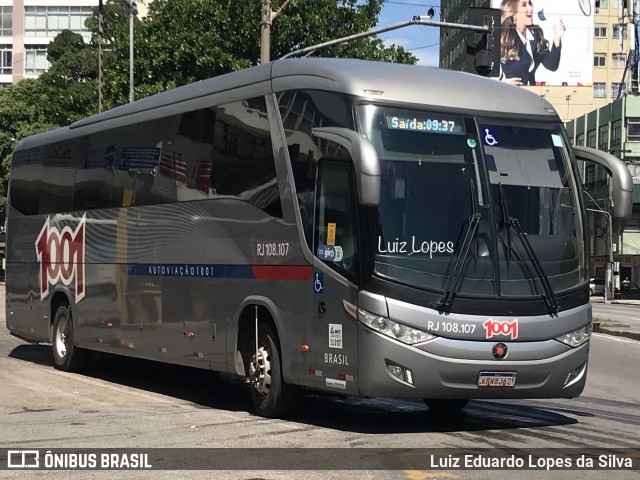 Auto Viação 1001 RJ 108.107 na cidade de Niterói, Rio de Janeiro, Brasil, por Luiz Eduardo Lopes da Silva. Número da foto: #10904733.