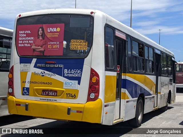 Auto Viação Três Amigos B44696 na cidade de Rio de Janeiro, Rio de Janeiro, Brasil, por Jorge Gonçalves. Número da foto: #10906870.