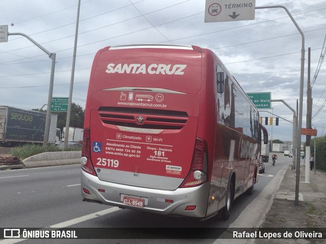 Viação Santa Cruz 25119 na cidade de São Paulo, São Paulo, Brasil, por Rafael Lopes de Oliveira. ID da foto: 10905703.