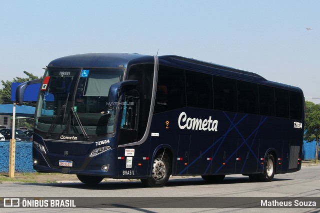 Viação Cometa 721504 na cidade de São Paulo, São Paulo, Brasil, por Matheus Souza. ID da foto: 10906931.