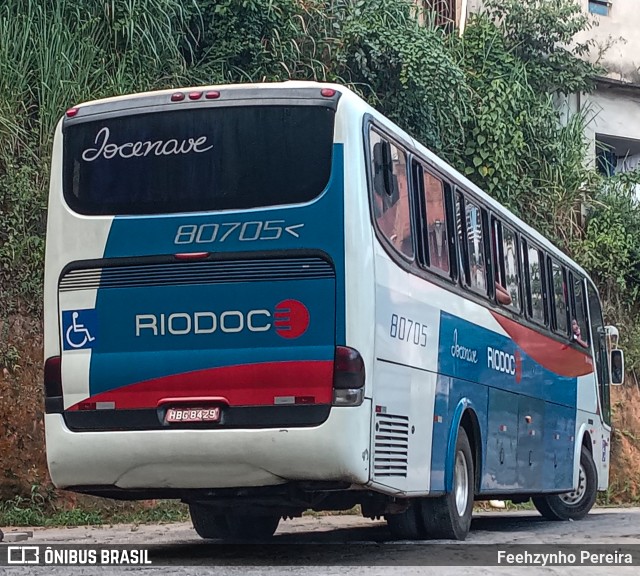 Viação Riodoce 80705 na cidade de Caratinga, Minas Gerais, Brasil, por Feehzynho Pereira. Número da foto: #10906021.