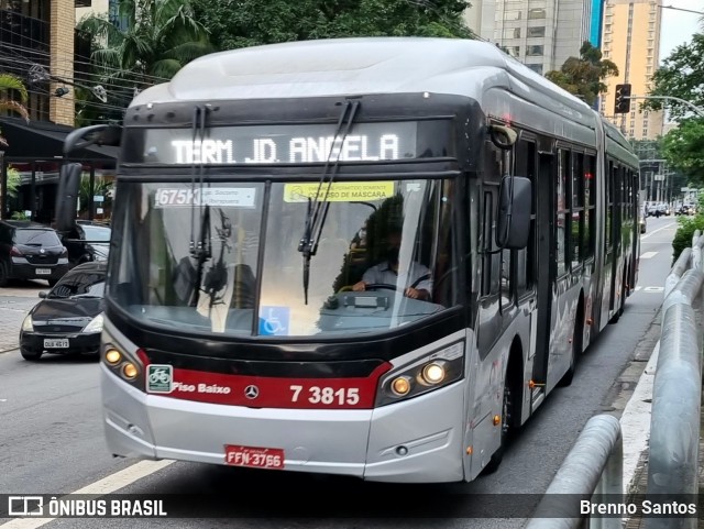 Viação Metrópole Paulista - Zona Sul 7 3815 na cidade de São Paulo, São Paulo, Brasil, por Brenno Santos. ID da foto: 10904867.