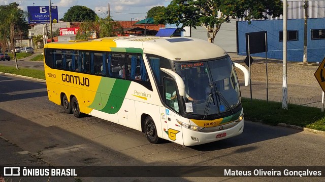 Empresa Gontijo de Transportes 19090 na cidade de Pará de Minas, Minas Gerais, Brasil, por Mateus Oliveira Gonçalves. ID da foto: 10907657.