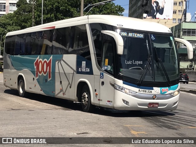 Auto Viação 1001 RJ 108.536 na cidade de Niterói, Rio de Janeiro, Brasil, por Luiz Eduardo Lopes da Silva. ID da foto: 10904746.