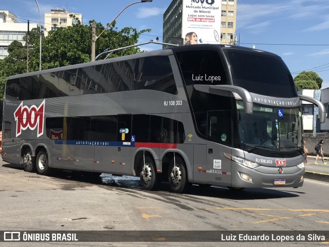 Auto Viação 1001 RJ 108.303 na cidade de Niterói, Rio de Janeiro, Brasil, por Luiz Eduardo Lopes da Silva. Número da foto: #10904727.