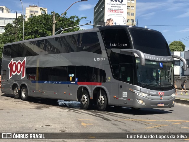 Auto Viação 1001 RJ 108.303 na cidade de Niterói, Rio de Janeiro, Brasil, por Luiz Eduardo Lopes da Silva. ID da foto: 10904727.